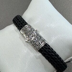 John Hardy Icon Sterling Silver and Rubber Classic Bracelet.